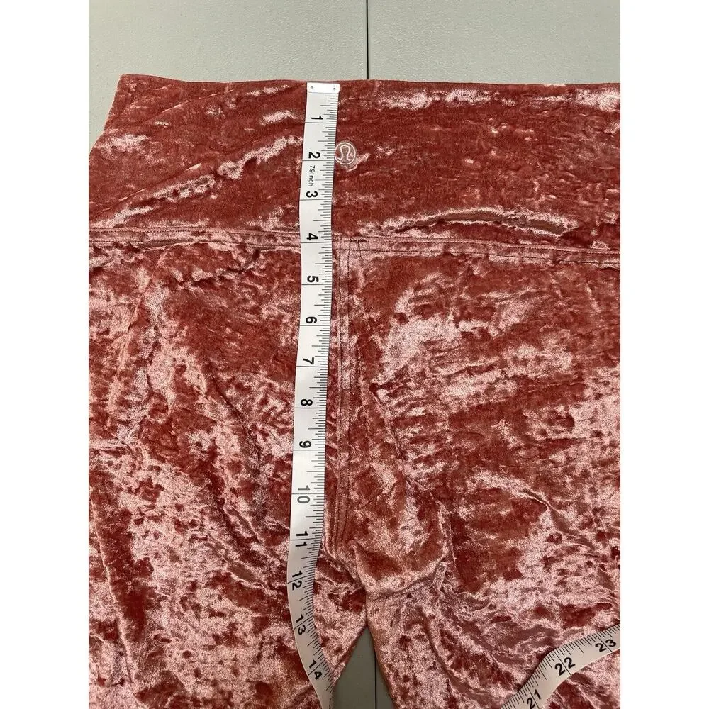 Lululemon Velvet Wunder Lounge High Rise‎ Leggings Pink Size 10